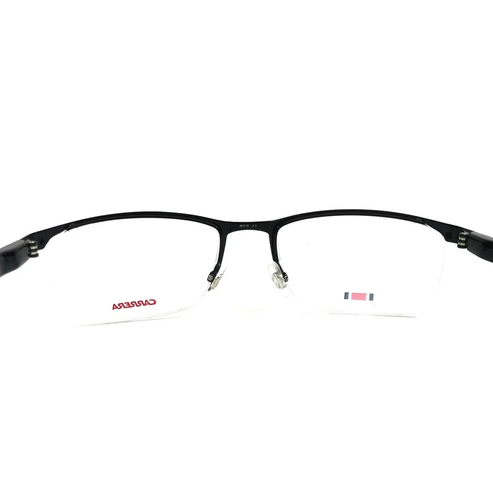 Carrera Eyeglasses Frames 4408 807 Shiny Black Rectangle Half Rim 56-19-140